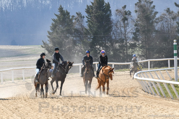 23 Pony Racing around the track-